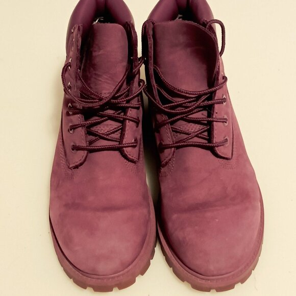 Timberland Boots Girls Size 3 Burgundy Field Boots - Picture 1 of 8